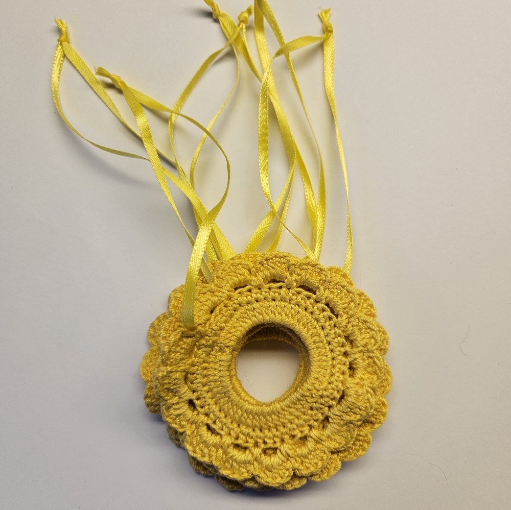 Yellow Crocheted Decorations - Picture 3 of 3